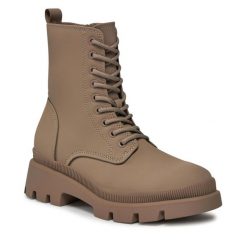 Trapery Tamaris. Brązowe trapery damskie Tamaris, bez zapięcia. Za 379.99 zł.
