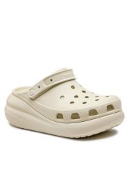 Crocs Klapki Classic Crush Clog 207521 Beżowy. Brązowe klapki damskie Crocs, bez wzorów, z tworzywa sztucznego, bez obcasa, bez zapięcia. Za 339.99 zł.