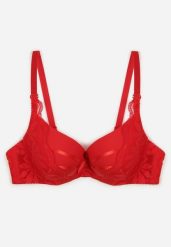 Czerwony Biustonosz Full Cup Ozdobiony Koronką Moassis. Czerwone biustonosze Renee, z aplikacjami, z koronki. Za 19.99 zł.