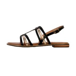 Sandały GEOX D SOZY PLUS Brąz. Sandały damskie Geox, bez wzorów, ze skóry, bez obcasa, bez zapięcia. Za 330.99 zł.