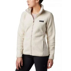 Damski sweter polarowy Columbia Panorama Full Zip. Brązowe swetry nierozpinane damskie Columbia, xl, bez wzorów, z polaru, sportowe, bez kołnierzyka, bez ramiączek. W wyprzedaży za 348.00 zł.