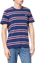LEE BASIC STRIPE TEE MĘSKI T-SHIRT REGULAR FIT WASHED BLUE L61LEELR 112113934. Niebieskie t-shirty męskie Lee, l, bez wzorów, bez kołnierzyka, bez ramiączek. Za 69.99 zł.