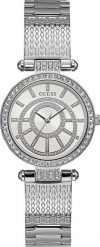 Zegarek Guess Zegarek damski Guess W1008L1 CYRKONIE srebrny. Szare zegarki damskie Guess, srebrne. Za 599.00 zł.