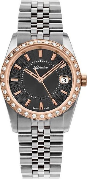 Zegarek Adriatica Zegarek damski Adriatica A3801.R116QZ2 srebrny. Szare zegarki damskie Adriatica, srebrne. Za 987.00 zł.