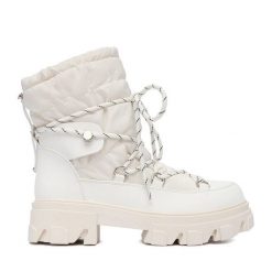 Śniegowce DeeZee. Białe śniegowce damskie DeeZee, bez zapięcia. Za 229.99 zł.