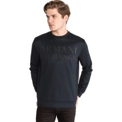 Armani Exchange Bluza Niebieski. Niebieskie bluzy męskie Armani Exchange, m, bez wzorów, z bawełny, bez ramiączek, bez kaptura. Za 571.95 zł.