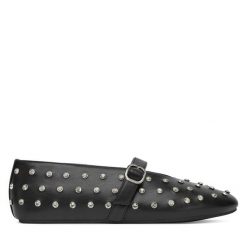 Baleriny Badura. Czarne balerinki damskie Badura, bez wzorów, bez obcasa, bez zapięcia. Za 279.99 zł.