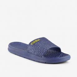 Klapki męskie Coqui. Niebieskie klapki męskie Coqui, bez wzorów, z materiału, bez zapięcia. Za 110.99 zł.