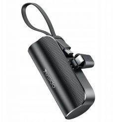 Yesido Powerbank YP68 5 000 mAh 12W + kabel USB-C, złącze Lightning, CZARNY. Czarne powerbanki Yesido. Za 53.70 zł.