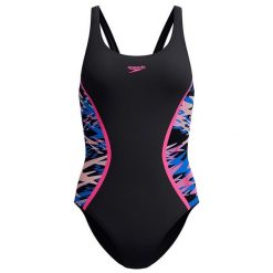 Strój kąpielowy damski Speedo Hyperboom Splc Msclbk. Czarne stroje kąpielowe damskie Speedo, bez wzorów. Za 152.99 zł.