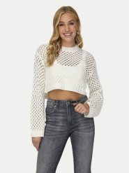 ONLY Sweter Milla 15300575 Écru Regular Fit. Swetry nierozpinane damskie ONLY, s, bez wzorów, z syntetyku, bez kołnierzyka, bez ramiączek. Za 109.99 zł.