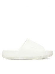 Nike Klapki Calm Slide DX4816 100 Biały. Białe klapki damskie Nike, bez wzorów, z tworzywa sztucznego, bez obcasa, bez zapięcia. Za 219.99 zł.