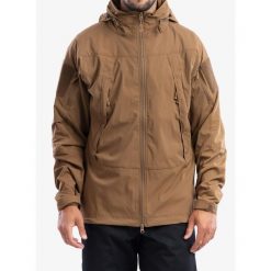 Kurtka softshell męska Helikon-Tex Blizzard - StormStretch. Brązowe kurtki męskie HELIKON-TEX, m, bez wzorów, z softshellu, bez kaptura, trekkingowe. Za 209.99 zł.