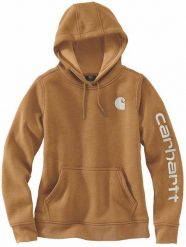 Bluza Carhartt Clarksburg Sleeve Logo Hooded Sweat. Bluzy męskie Visent, m, bez wzorów, bez kaptura. Za 265.11 zł.