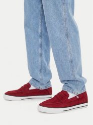 DC Shoes Tenisówki EO-LEA-ZL-D107 Bordowy. Czerwone trampki męskie DC Shoes, bez wzorów, ze skóry, bez zapięcia. Za 279.99 zł.