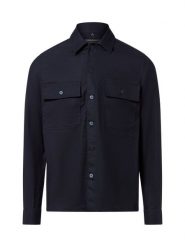 Finshley & Harding koszula z zawartością wełny Mężczyźni Regular Fit niebieski, XL. Niebieskie koszule męskie Finshley & Harding, m, bez wzorów, z wełny, klasyczne, bez kołnierzyka, bez ramiączek. Za 349.95 zł.
