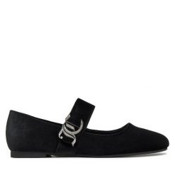 Baleriny Juicy Couture. Czarne balerinki damskie Juicy Couture, bez wzorów, bez obcasa, bez zapięcia. Za 179.99 zł.