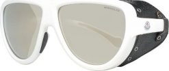 Moncler Okulary przeciwsłoneczne Unisex Moncler ML0089-21C Biały ( 57 mm). Białe okulary przeciwsłoneczne damskie MONCLER. Za 666.59 zł.