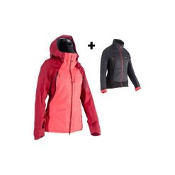 Kurtka narciarska freeride SFR 900 damska. Czerwone kurtki sportowe damskie WED'ZE, xs, bez wzorów, z elastanu, bez ramiączek, bez kaptura, narciarskie. Za 999.99 zł.