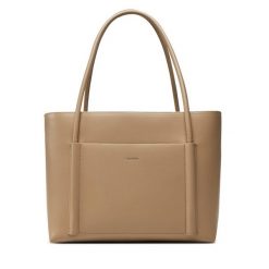 Torebka Calvin Klein. Brązowe torebki do ręki damskie Calvin Klein, bez wzorów, bez dodatków. Za 379.99 zł.