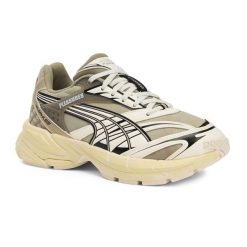 Buty PUMA X Pleasures Velophasis Overdyed. Brązowe obuwie sportowe damskie Puma, bez wzorów, bez zapięcia. Za 289.99 zł.
