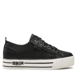 Trampki Big Star Shoes. Czarne trampki i tenisówki damskie BIG STAR SHOES, bez wzorów, bez zapięcia. Za 139.99 zł.