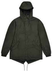 Rains płaszcz przeciwdeszczowy unisex FISHTAIL JACKET W3 18010 03 GREEN XL. Zielone płaszcze damskie Rains, xl, bez wzorów, sportowe, bez kołnierzyka, bez kaptura. Za 756.44 zł.