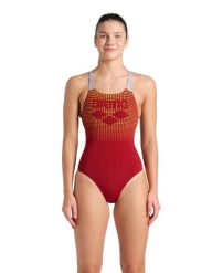 Strój Kąpielowy damski Arena Foggy Dots Swimsuit Swim Pro Back. Czerwone stroje kąpielowe damskie ARENA, l, bez wzorów, ze skóry. Za 169.99 zł.