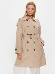 Bruuns Bazaar Trencz Adelena BBW3473 Beżowy Regular Fit. Brązowe płaszcze damskie Bruuns Bazaar, bez wzorów, z wiskozy, bez kołnierzyka, bez kaptura. Za 809.99 zł.