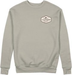 Bluza z naszywką – okrągły dekolt / dla dorosłych (beżowa). Brązowe bluzy damskie SURF MONKEY, m, z aplikacjami, z bawełny, klasyczne, bez ramiączek, bez kaptura. Za 269.95 zł.