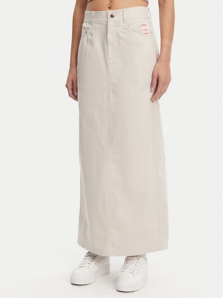 Adidas Spódnica maxi Allover Print JC8854 Beżowy Regular Fit. Brązowe spódnice damskie Adidas, bez wzorów, z bawełny, maxi. Za 249.99 zł.