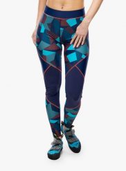 Legginsy wspinaczkowe La Sportiva Dimension Tights. Niebieskie legginsy damskie La Sportiva, bez wzorów, z materiału. Za 317.89 zł.