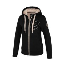 Bluza damska Pitbull rozpinana z kapturem Sherpa Ruffina. Czarne bluzy damskie PITBULL, s, bez wzorów, bez ramiączek, z kapturem. Za 269.00 zł.