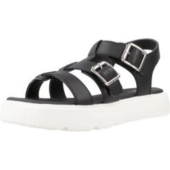 Sandały GEOX J SANDAL KODETTE J Czarny. Czarne sandały damskie Geox, bez wzorów, z syntetyku, sportowe, bez zapięcia. Za 148.99 zł.