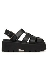 Buffalo Sandały Brake Fisher 1602363 Czarny. Czarne sandały damskie Buffalo, bez wzorów, ze skóry, bez obcasa, na płaskiej podeszwie, bez zapięcia. Za 389.99 zł.