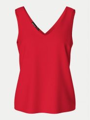 Pieces Top Franan 17146424 Czerwony Regular Fit. Czerwone topy damskie Pieces, xs, bez wzorów, z syntetyku, bez kołnierzyka, bez ramiączek. Za 69.99 zł.