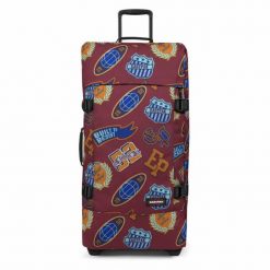 Torba na kółkach Eastpak Tranverz L. Czerwone torby podróżne damskie Eastpak, bez wzorów. W wyprzedaży za 777.00 zł.