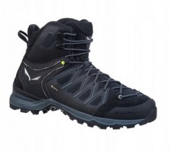 Buty trekkingowe Salewa Mountain Trainer Lite Mid GTX - black. Czarne trekkingi męskie Salewa, bez zapięcia. Za 940.68 zł.