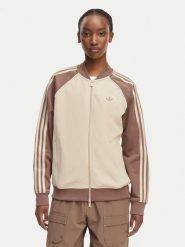 Adidas Bluza adicolor SST KD8825 Beżowy Oversize. Brązowe bluzy damskie Adidas, s, bez wzorów, z bawełny, bez ramiączek, bez kaptura. Za 349.99 zł.