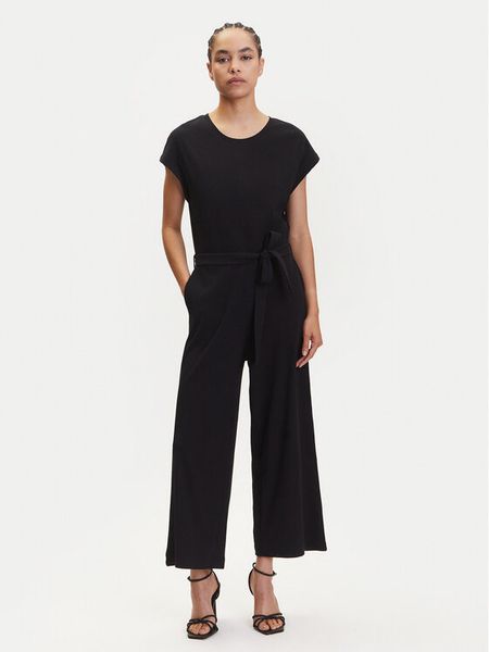 Marc O'Polo Denim Kombinezon 500 0006 830 Czarny Regular Fit. Czarne sukienki damskie Marc O'Polo DENIM, xs, bez wzorów, z bawełny, bez kołnierzyka, bez ramiączek. Za 229.99 zł.