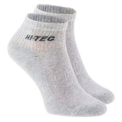 Skarpetki Unisex Dla Dorosłych Z Logo Quarro (zestaw 3 Sztuk). Szare skarpetki damskie Hi-tec, bez wzorów. Za 33.99 zł.