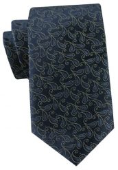 Męski Krawat - Granatowy ze Wzorem w Kwiaty - Angelo di Monti. Niebieskie krawaty i muchy Angelo di Monti, bez wzorów, z tkaniny, eleganckie. Za 49.99 zł.