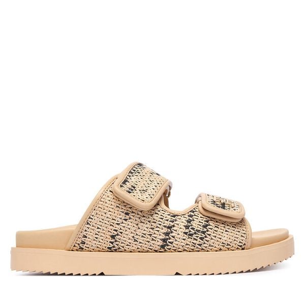 Klapki Tommy Hilfiger. Brązowe klapki damskie Tommy Hilfiger, bez wzorów, bez obcasa, bez zapięcia. Za 326.99 zł.