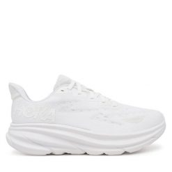 Buty do biegania Hoka. Białe obuwie sportowe damskie HOKA, bez wzorów, bez zapięcia, do biegania. Za 499.99 zł.