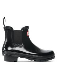 Hunter Kalosze Original Chelsea Gloss WFS2078RGL Czarny. Czarne kalosze damskie Hunter, bez wzorów, z tworzywa sztucznego, bez zapięcia. Za 219.99 zł.