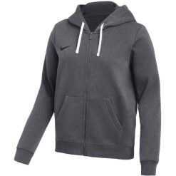 Bluza damska Nike Park 26 Fleece Full-Zip Hoodie. Szare bluzy damskie Nike, bez wzorów, z bawełny, sportowe, bez ramiączek, bez kaptura. Za 192.99 zł.