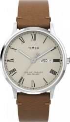Zegarek Timex Zegarek męski Timex TW2W50600 brązowy. Brązowe zegarki męskie Timex, bez wzorów. Za 599.00 zł.