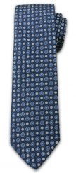 Wzorzasty Krawat Męski w Kółeczka - 6,7cm - Chattier - Kolorowy. Niebieskie krawaty i muchy Chattier, bez wzorów, z tkaniny, eleganckie. Za 49.00 zł.