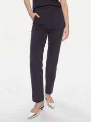 Weekend Max Mara Spodnie materiałowe Basco 2415781051 Granatowy Regular Fit. Niebieskie spodnie materiałowe damskie Weekend Max Mara, bez wzorów, z bawełny. Za 439.99 zł.