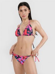 4F Góra od bikini damska - różowa L. Czerwone stroje kąpielowe damskie 4F, l, bez wzorów, z elastanu. W wyprzedaży za 39.99 zł.